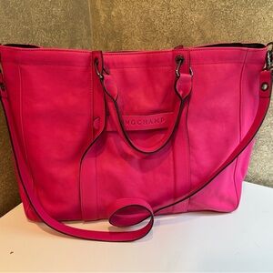 Longchamp Bright Pink Tote Bag